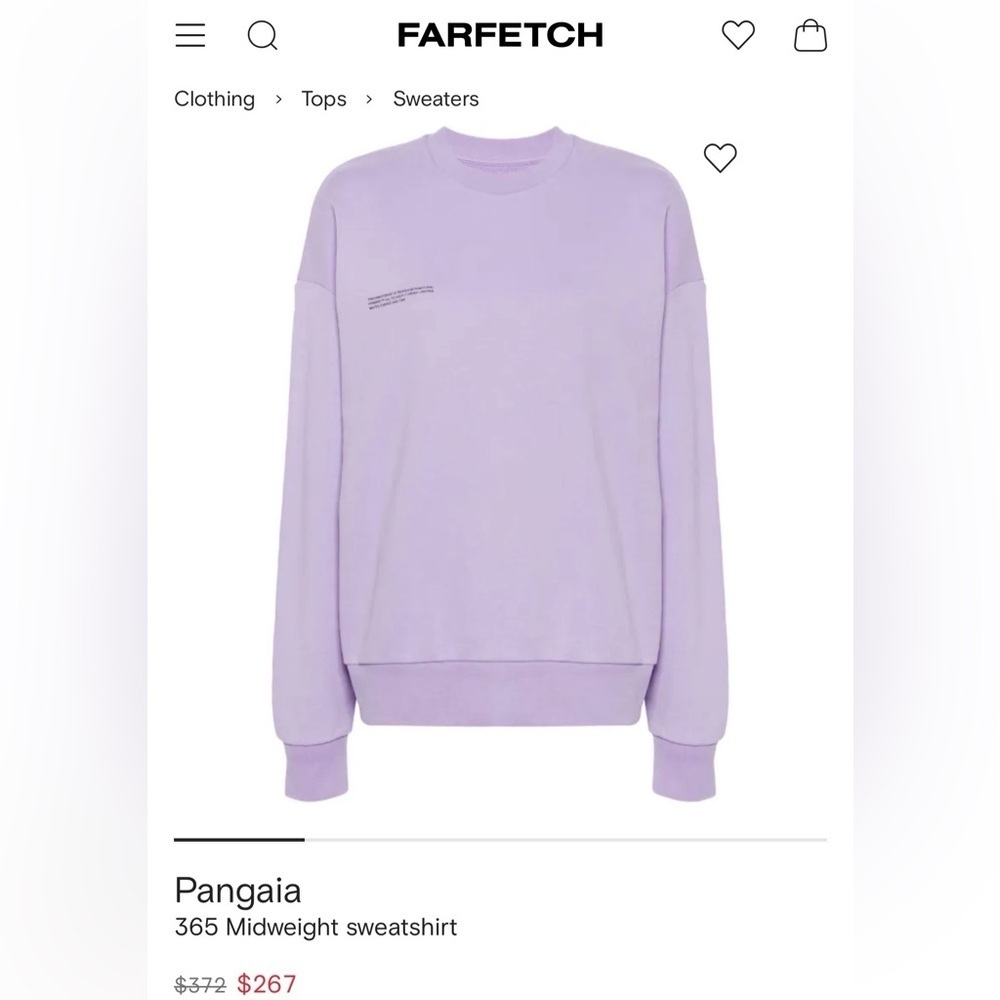 Pangaia Lilac Crewneck Sweatshirt